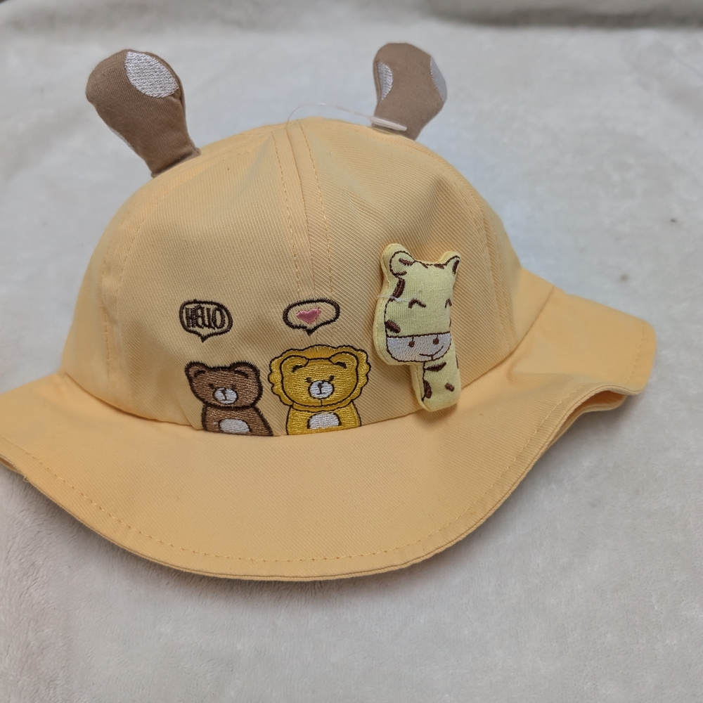New Cute Yellow Animal Embroidered Hat For